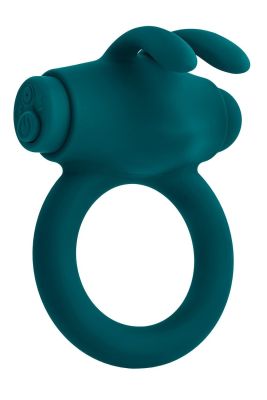 Эрекционное кольцо с вибропулей Evolved Playboy Bunny Buzzer, зеленое