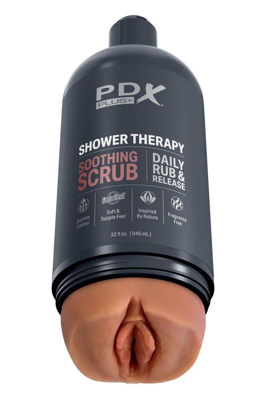 Мастурбатор у колбі Pipedream PDX Plus Shower Therapy чорний, 28.5 см вид 3