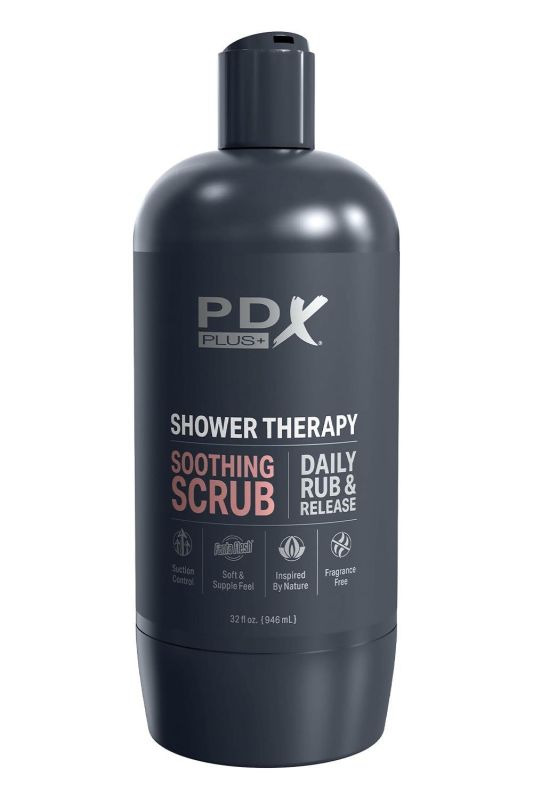 Мастурбатор в колбе Pipedream PDX Plus Shower Therapy черный, 28.5 см вид 7