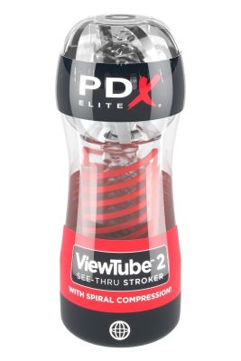 Мастурбатор Pipedream PDX Elite Viewtube 2 прозрачный, 18 см