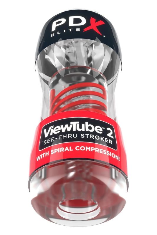 Мастурбатор Pipedream PDX Elite Viewtube 2 прозрачный, 18 см вид 3