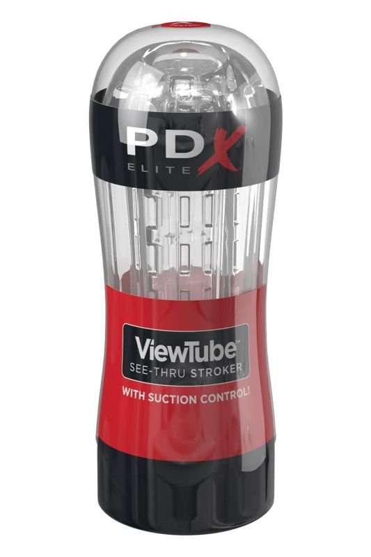 Мастурбатор Pipedream PDX Elite Viewtube See-Thru Stroker прозорий, 18.5 см вид 2