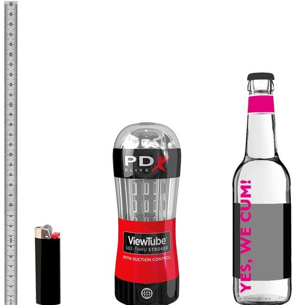 Мастурбатор Pipedream PDX Elite Viewtube See-Thru Stroker прозорий, 18.5 см вид 5