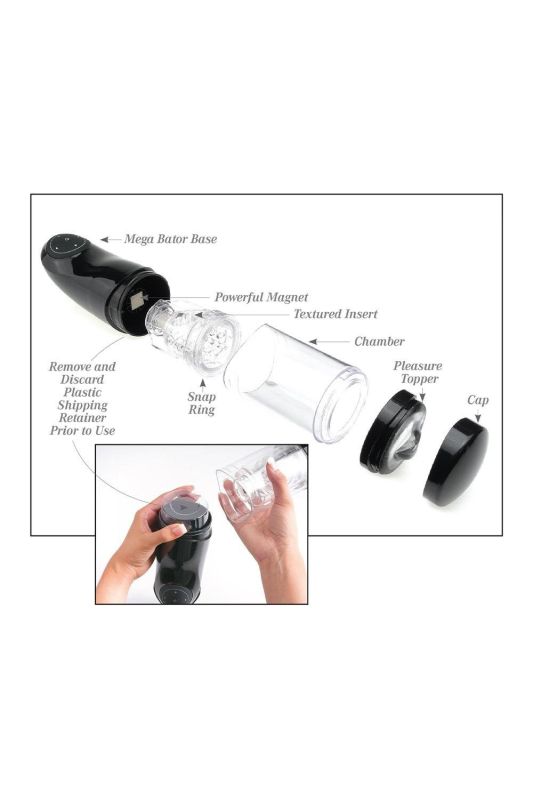 Мастурбатор автоматический Pipedream PDX Extreme Mega-Bator Ass черный, 28 см вид 7