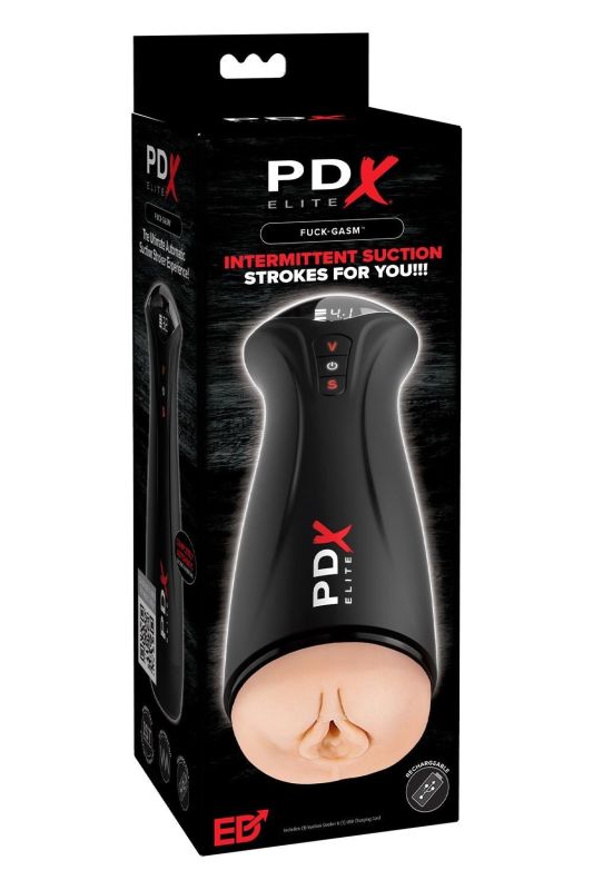 Вибромастурбатор вагина Pipedream PDX Elite бежевый, 24.5 см вид 2