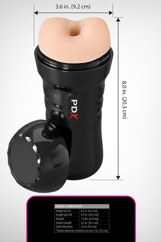 Мастурбатор анал Pipedream PDX Extreme бежевий, 20.8 см вид 7