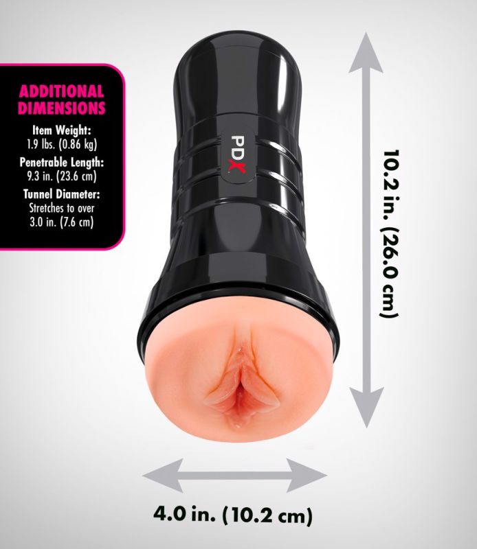 Мастурбатор вагина Pipedream PDX Extreme бежевый, 26 см вид 7