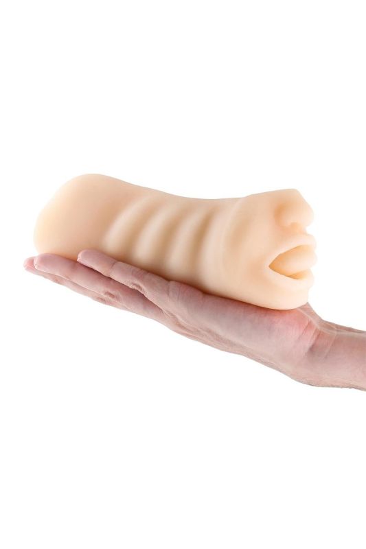 Мастурбатор двухсторонний NS Novelties Barely Legal Harley рот и вагина, 19 см вид 4