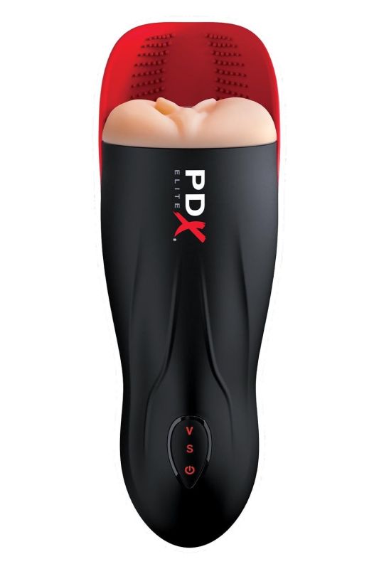 Вибромастурбатор вагина в колбе Pipedream PDX Elite Fuck-O-Matic черный, 27 см вид 3