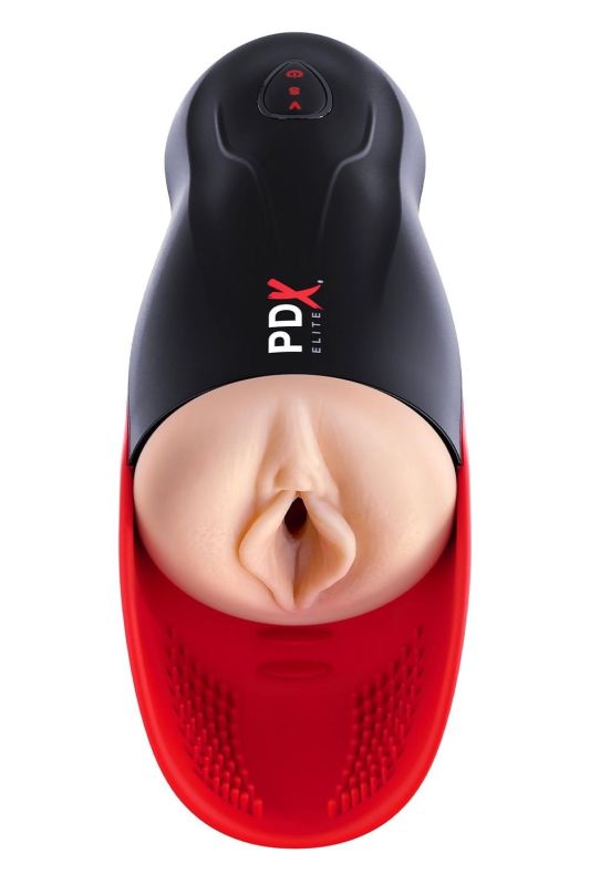 Вибромастурбатор вагина в колбе Pipedream PDX Elite Fuck-O-Matic черный, 27 см вид 4