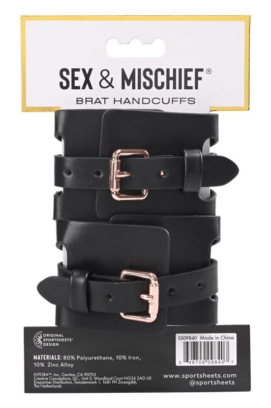Наручники Sex and Mischief чорні, 28 см вид 8