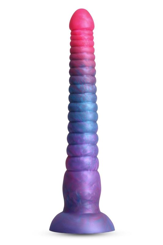 Фалоімітатор NS Novelties Colours Stacked рідкий силікон, рожево-синій, 23 см вид 2