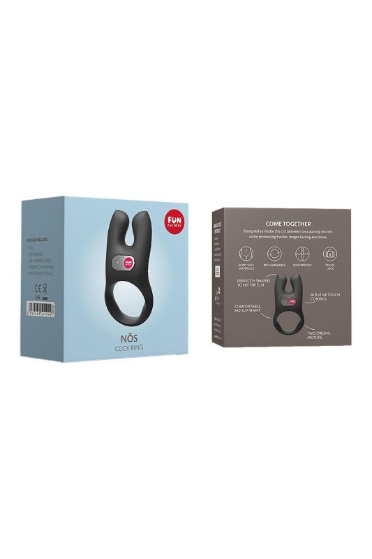 Эррекционное виброкольцо Fun Factory Nos черное, 8 см вид 11