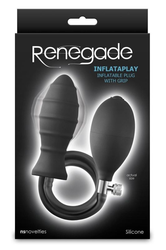 Анальная пробка с накачкой NS Novelties Renegade черная, 69.2 см вид 4