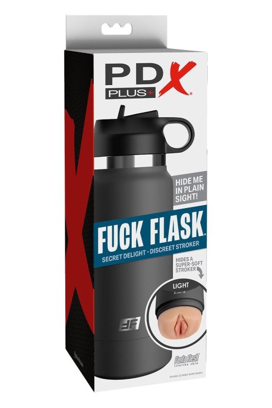 Мастурбатор вагина в колбе Pipedream PDX Plus Fuck Flask телесный, 23.8 см вид 8