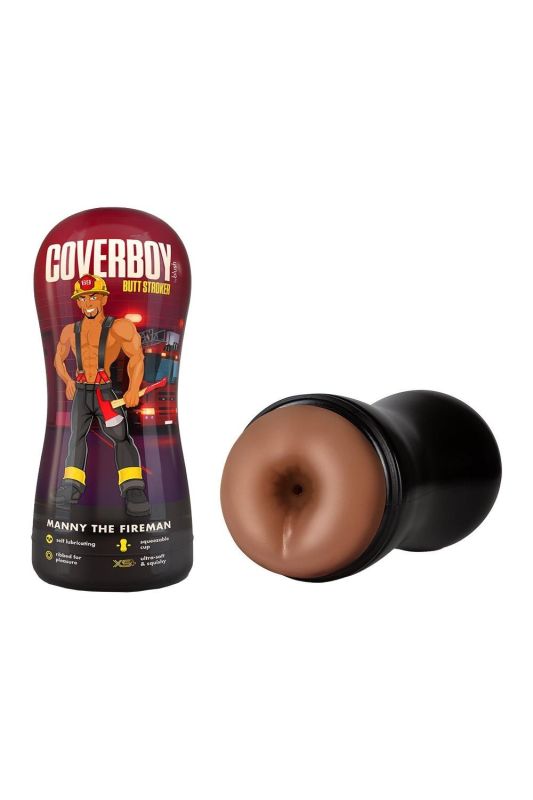 Мастурбатор анал Blush Coverboy в колбе, коричневый, 18.5 см вид 3