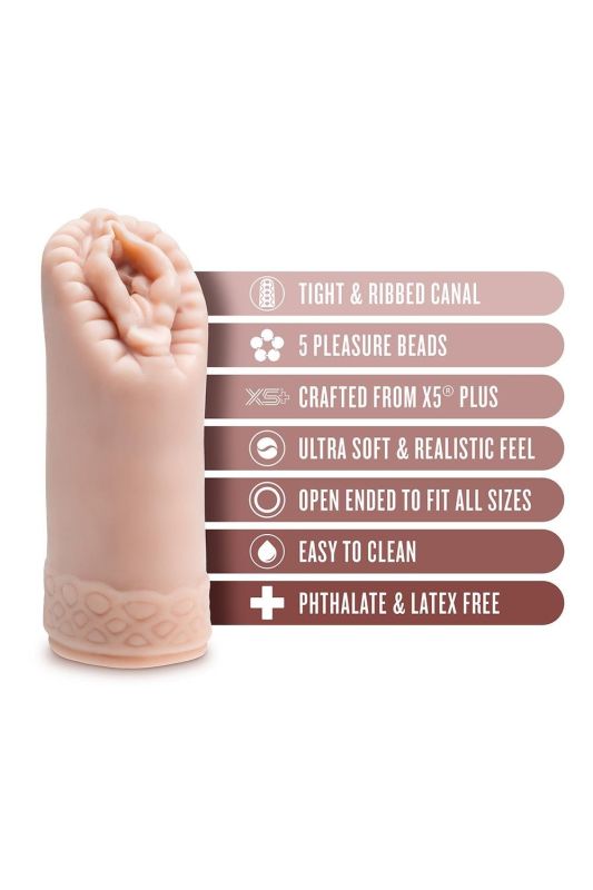 Мастурбатор вагіна Blush Enlust Alyssa з намистинами всередині, 13.9 см вид 7