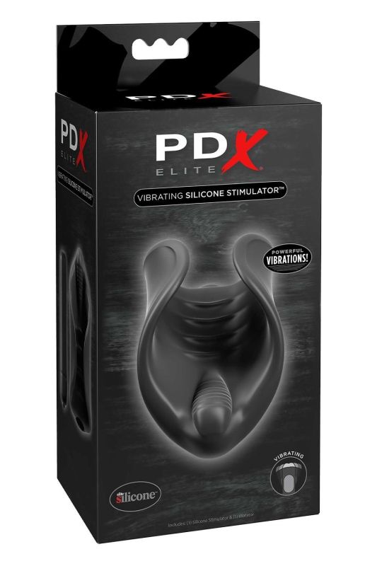 Мастурбатор з віброкулею Pipedream PDX Elite нереалістичний, чорний, 10 см вид 2