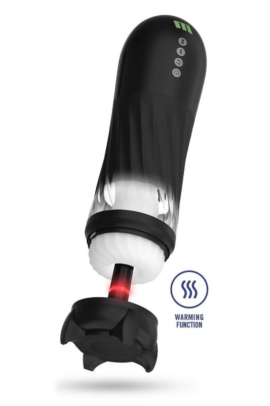 Вибромастурбатор в колбе автоматический Blush M for Men с подогревом, черный, 33 см вид 6