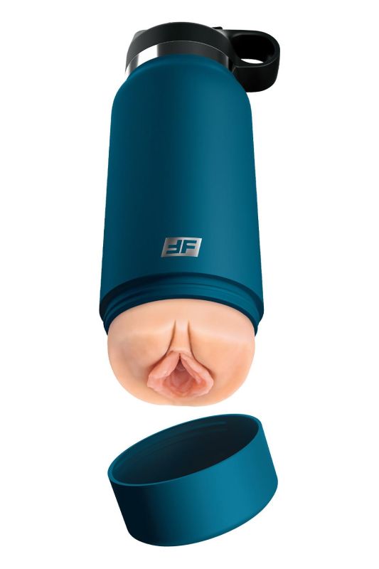 Мастурабатор вагина Pipedream PDX Plus в колбе, синий, 23.8 см вид 3