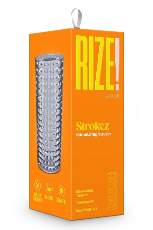 Мастурбатор нереалистичный Blush Rize прозрачный, 13.5 см вид 6