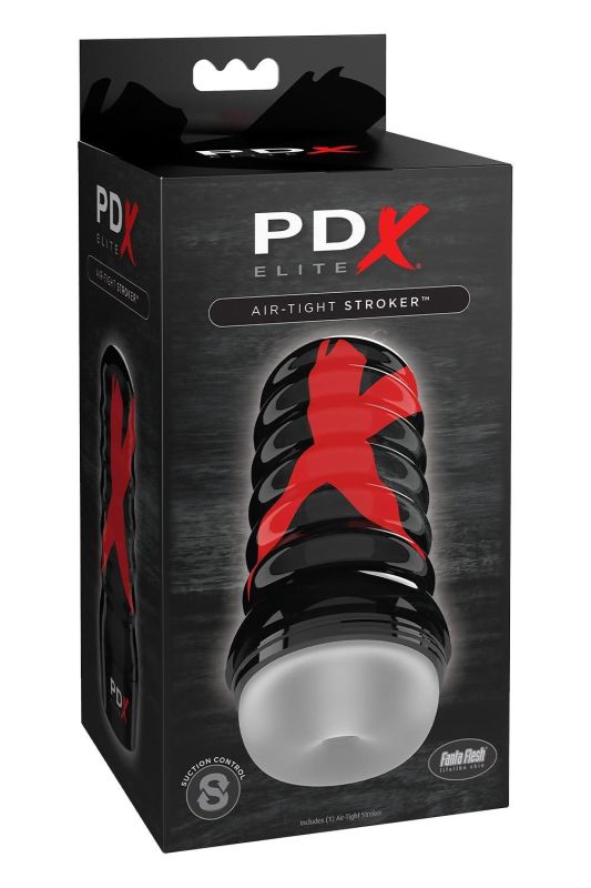 Мастурбатор нереалістичний Pipedream PDX Elite у чорній колбі, 19.1 см вид 2