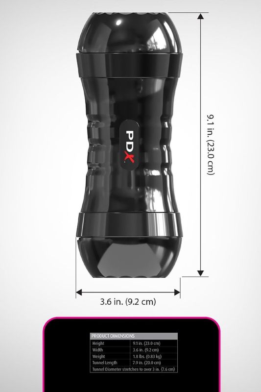 Мастурбатор вагина и анус Pipedream PDX Extreme в колбе, 21 см вид 7