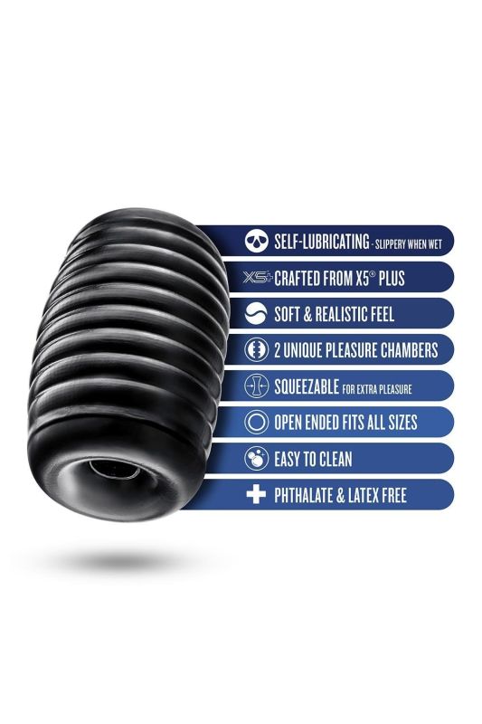 Мастурбатор самосмазывающийся Blush Rize черный, 10.1 см вид 5