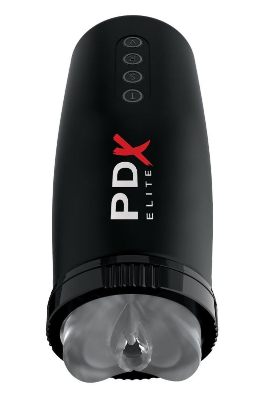 Мастурбатор Pipedream PDX Elite з вібрацією та всмоктуванням, чорний, 22 см вид 3