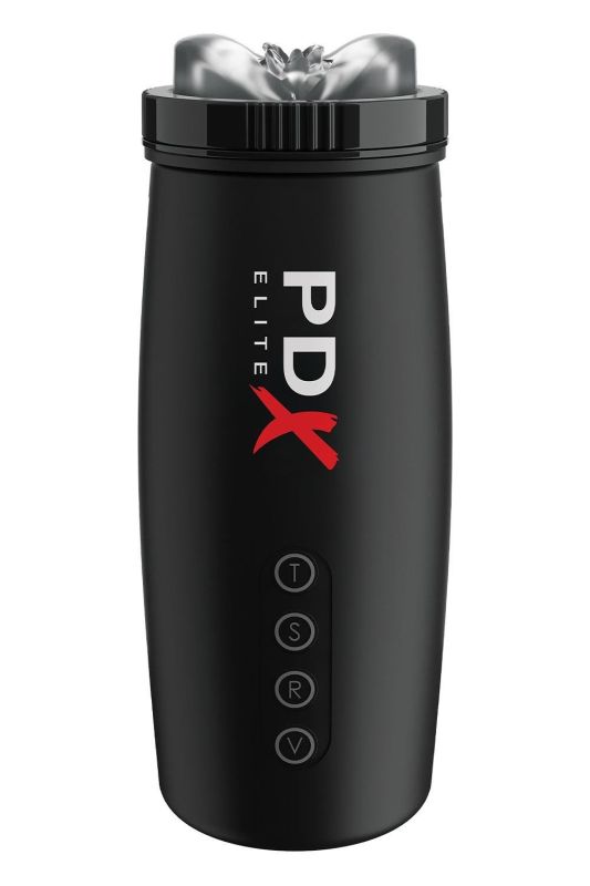 Мастурбатор Pipedream PDX Elite с вибрацией и всасыванием, черный, 22 см вид 4