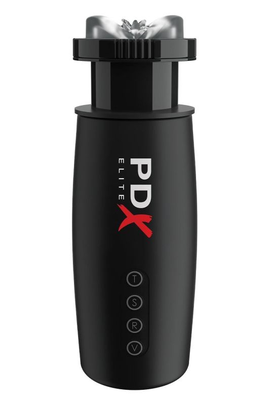 Мастурбатор Pipedream PDX Elite с вибрацией и всасыванием, черный, 22 см вид 5