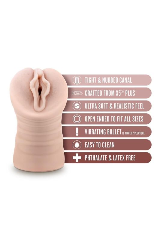 Мастурбатор-вагина Blush Enlust Destini с вибропулей, бежевый, 11.5 см вид 7