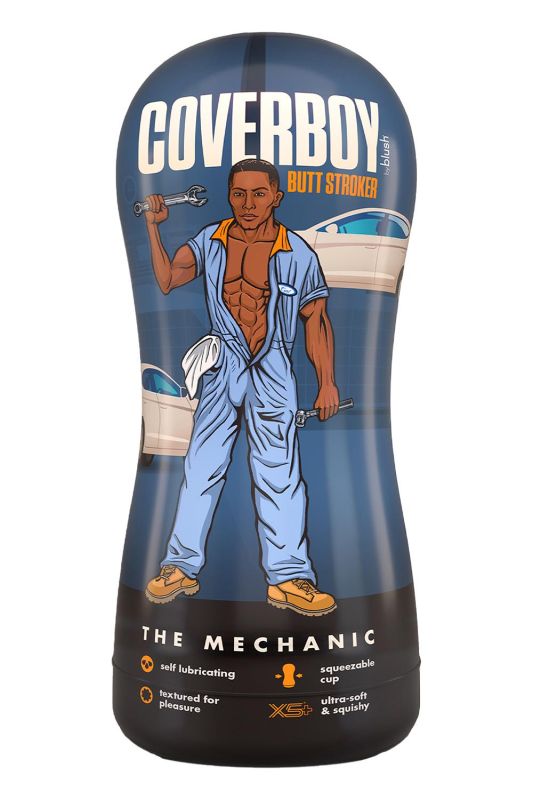 Мастурбатор-анус Blush Coverboy The Mechanic в колбе, коричневый, 18.5 см вид 5