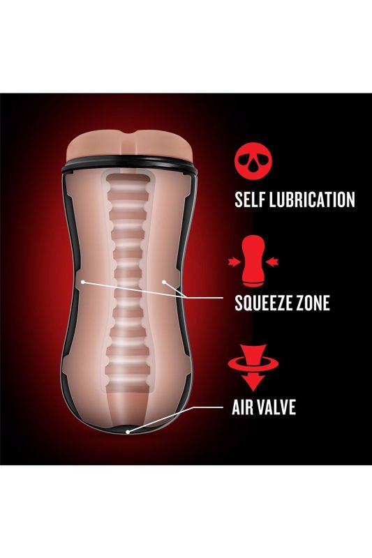 Мастурбатор анус Blush Coverboy Bad Boy в колбе, бежевый, 18.5 см вид 5