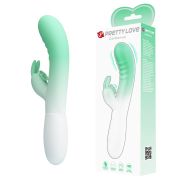 Вибратор-кролик с язычком PRETTY LOVE Cerberus зеленый, 20.6 х 3.2 см