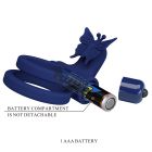 Ерекційне віброкільце подвійне PRETTY LOVE Powerful Ring Jamele з метеликом, 10 режимів, синє вид 10