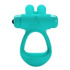 Ерекційне віброкільце з кроликом PRETTY LOVE Passionate Dante силіконове, бірюзове вид 7