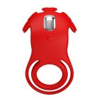 Эрекционное виброкольцо PRETTY LOVE Ruben со стимулятором клитора, красное вид 5