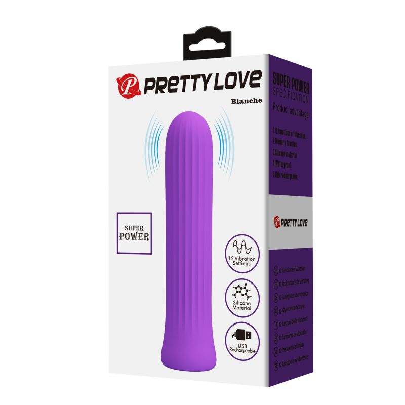 Міні-вібратор PRETTY LOVE Blanche фіолетовий, 10 х 2 см вид 9