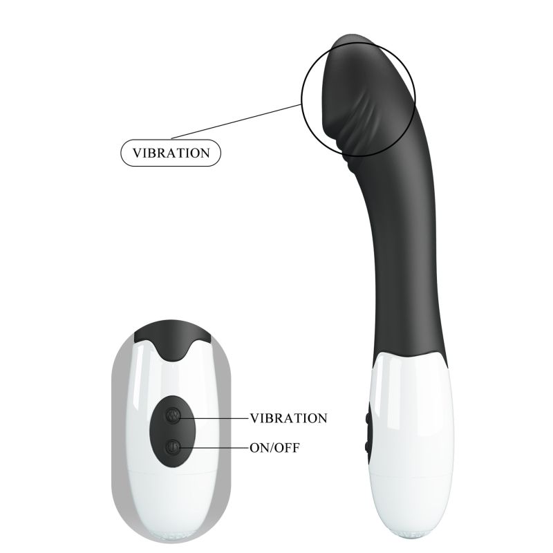Вібратор для точки G Pretty Love Elemental Vibrator чорний, 19 х 3.2 см вид 9
