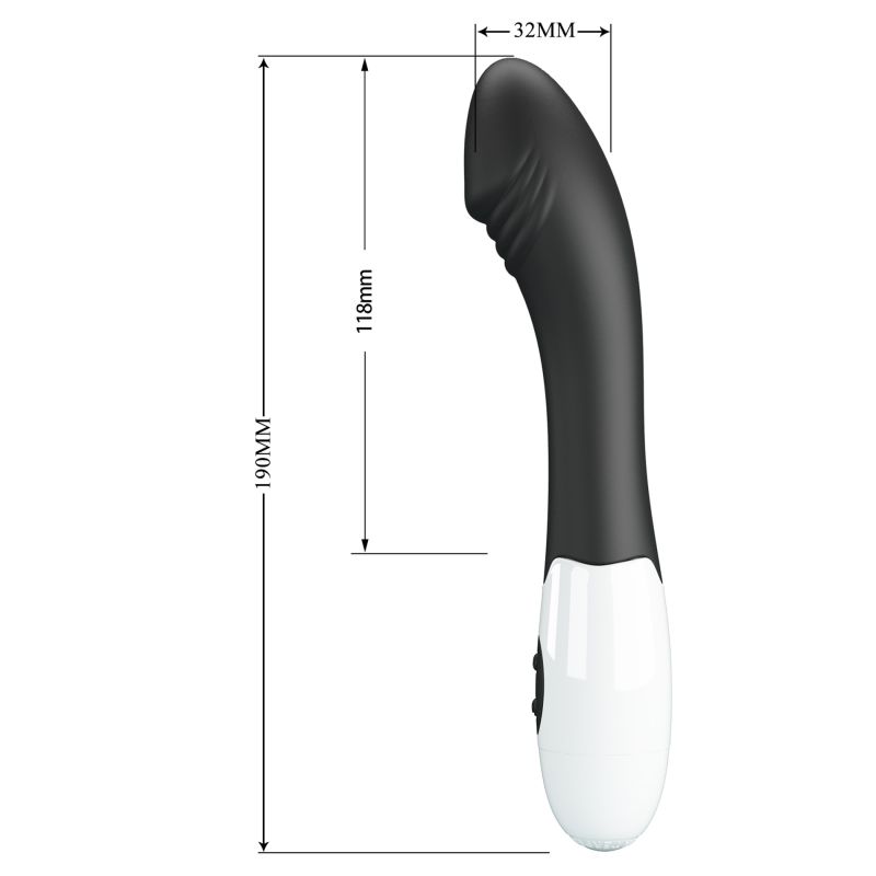 Вібратор для точки G Pretty Love Elemental Vibrator чорний, 19 х 3.2 см вид 11