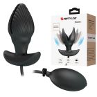 Анальна вібропробка з накачуванням Pretty Love Manson «Мушля», чорна, 9.6 х 4 см вид 2