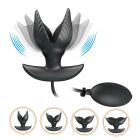 Анальна вібропробка з накачуванням Pretty Love Manson «Мушля», чорна, 9.6 х 4 см вид 3