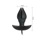 Анальна вібропробка з накачуванням Pretty Love Manson «Мушля», чорна, 9.6 х 4 см вид 8