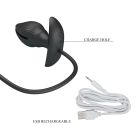 Анальна вібропробка з накачуванням Pretty Love Manson «Мушля», чорна, 9.6 х 4 см вид 9