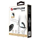 Анальний вібратор з ерекційним кільцем PRETTY LOVE Warren чорний, 10.1 х 2.9 см вид 11