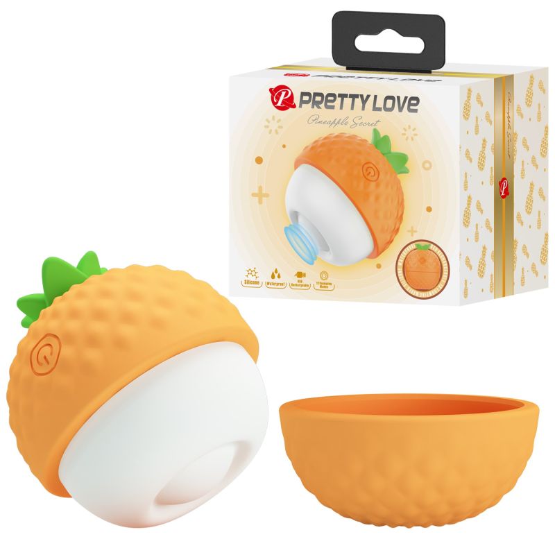 Клиторальный пульсатор PRETTY LOVE Pineapple Secret оранжевый, 5,7 х 5,1 см вид 2