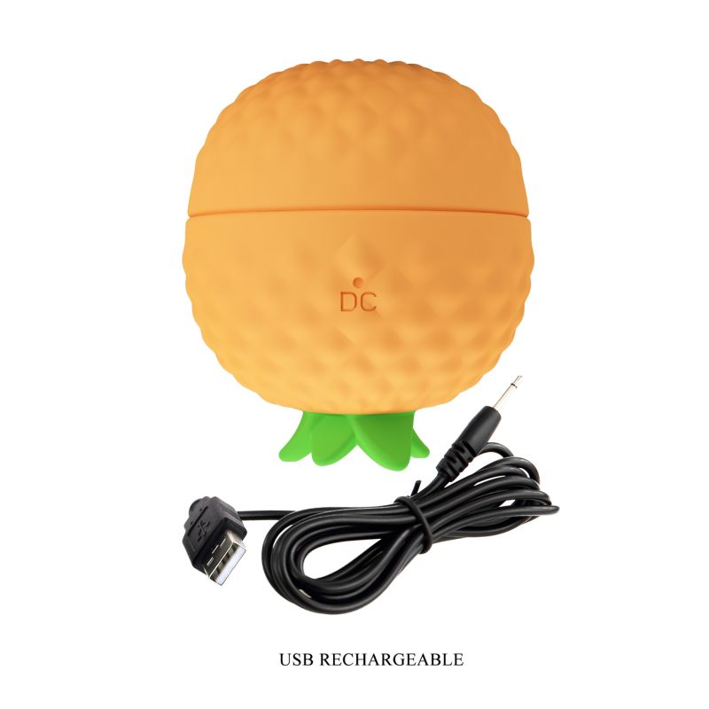 Кліторальний пульсатор PRETTY LOVE Pineapple Secret помаранчевий, 5,7 х 5,1 см вид 7