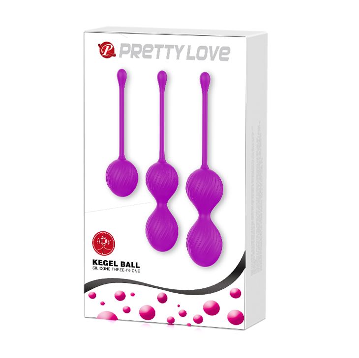 Вагинальные шарики PRETTY LOVE фиолетовые, 3 шт вид 9