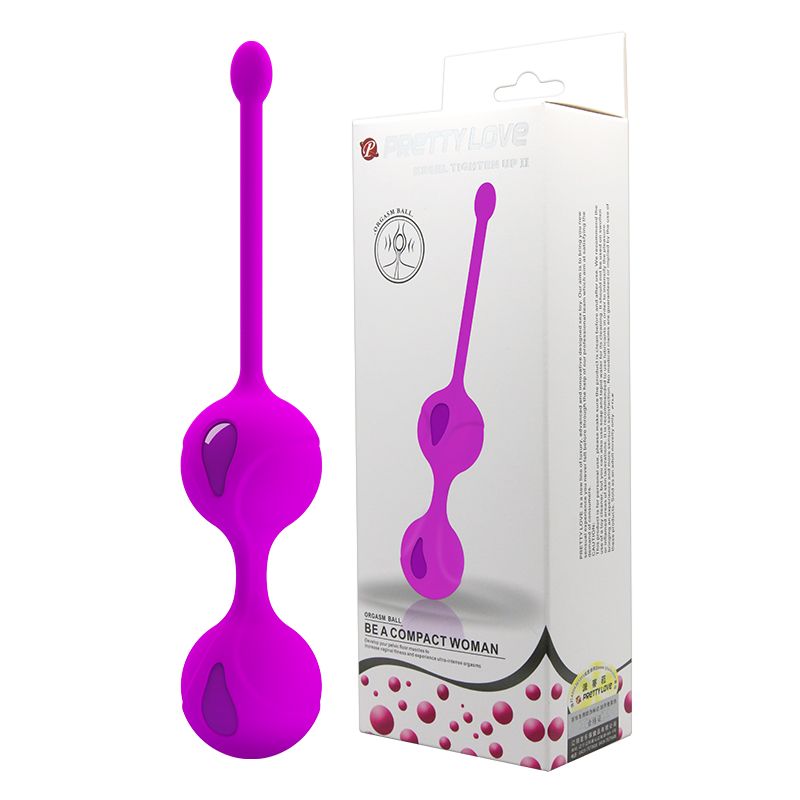 Вагинальные шарики PRETTY LOVE Kegel Tighten Up, фиолетовые, 3.2 см вид 2